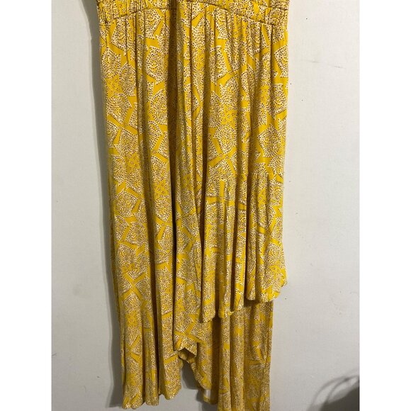 MAEVE by ANTHROPOLOGIE Fete Midi Asymmetrical Dress Yellow size Medium - Picture 6 of 14